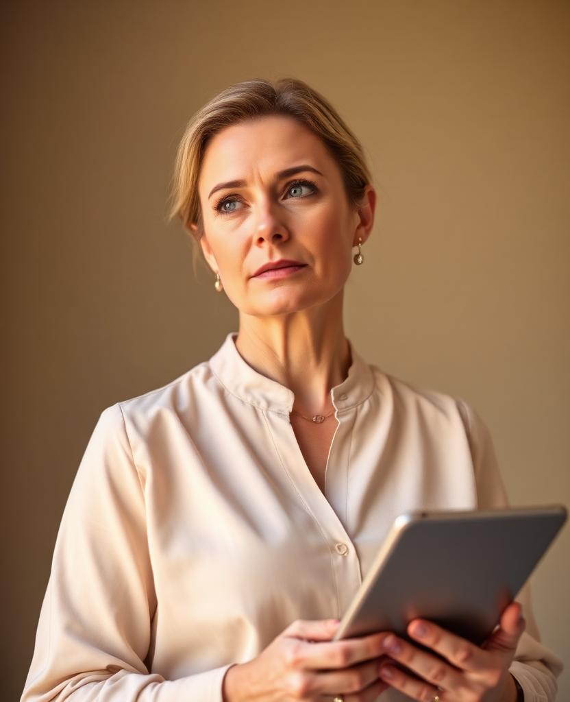 Compliance officer reviewing audit data on a tablet